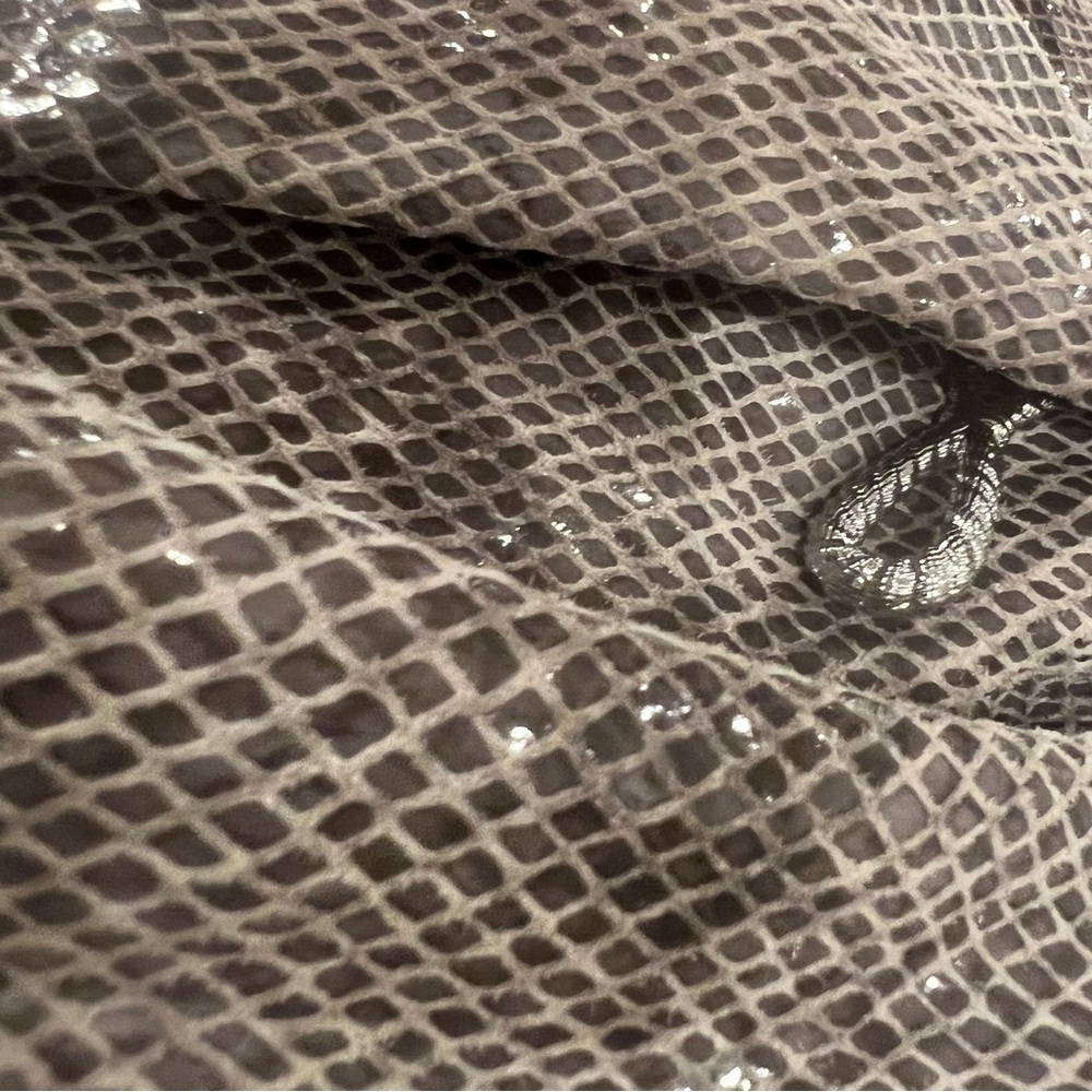 Judith Ripka Python Embossed Leather Brown/ Silve… - image 7